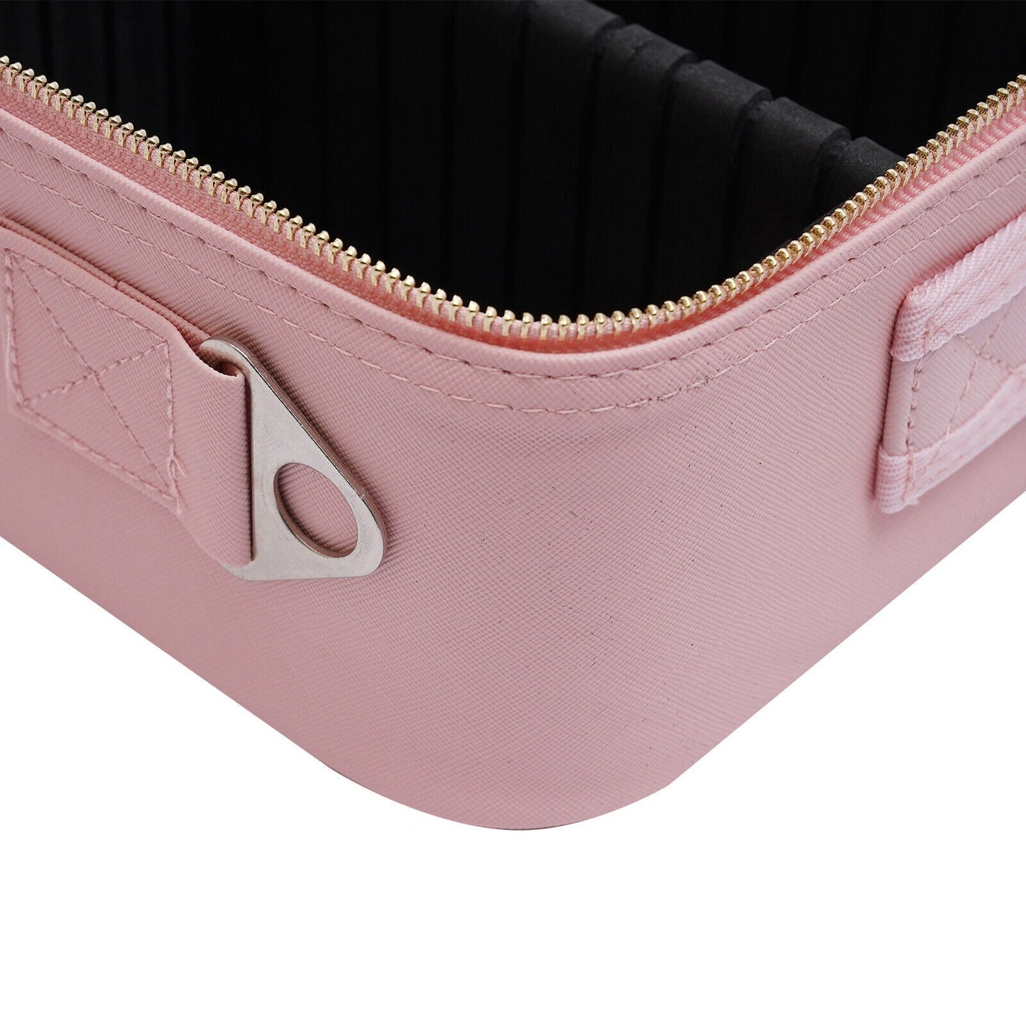 Versatile Makeup Storage Case with Adjustable LED Mirror