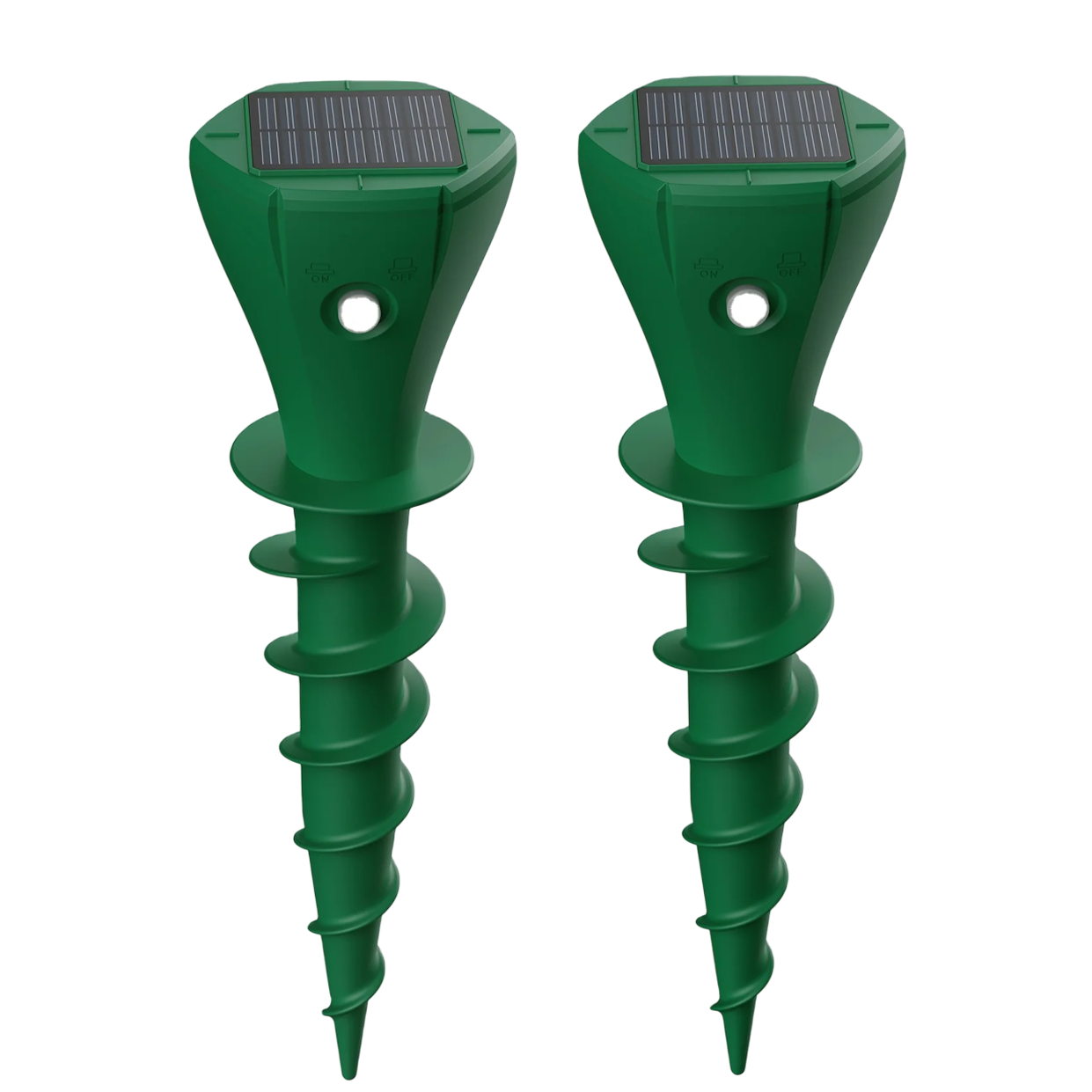 Solar-Powered Ground Stake Pest Deterrent with Battery Backup