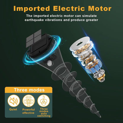 Solar-Powered Ground Stake Pest Deterrent with Battery Backup