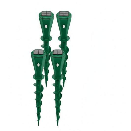 Solar-Powered Ground Stake Pest Deterrent with Battery Backup