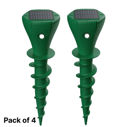 Solar-Powered Ground Stake Pest Deterrent with Battery Backup