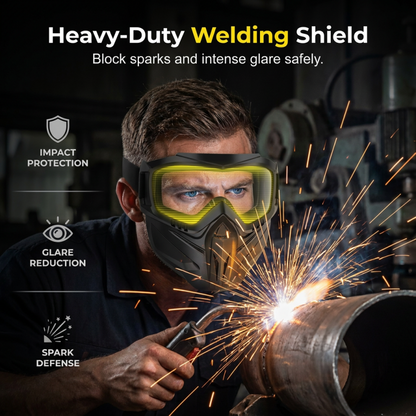 All-Around Protective Face Shield with Removable Goggles