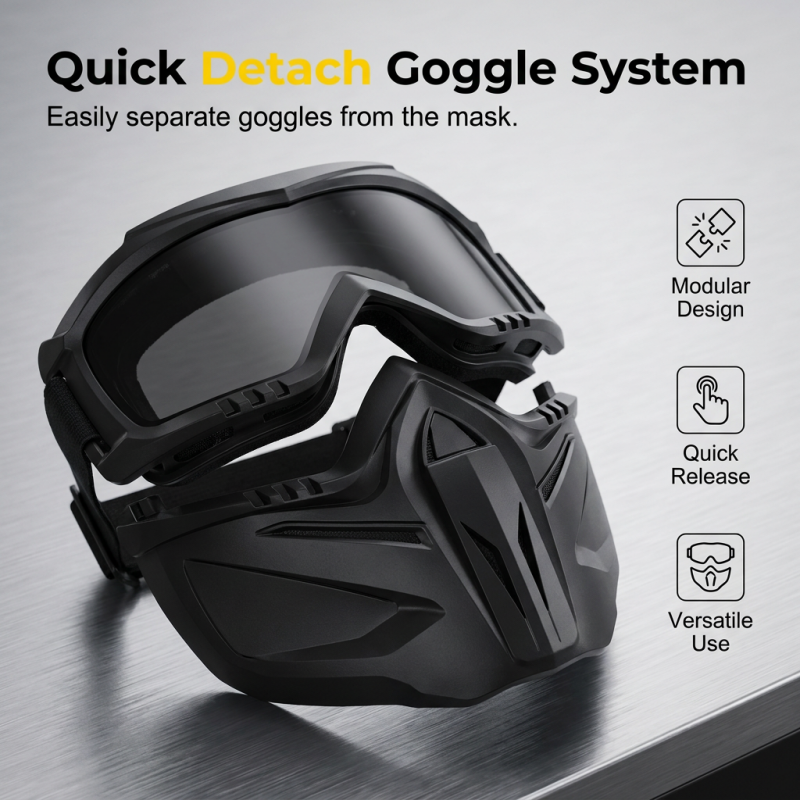 All-Around Protective Face Shield with Removable Goggles