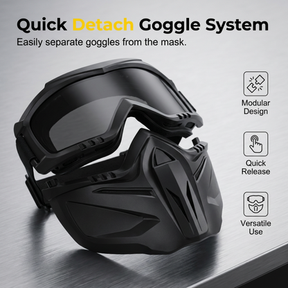 All-Around Protective Face Shield with Removable Goggles