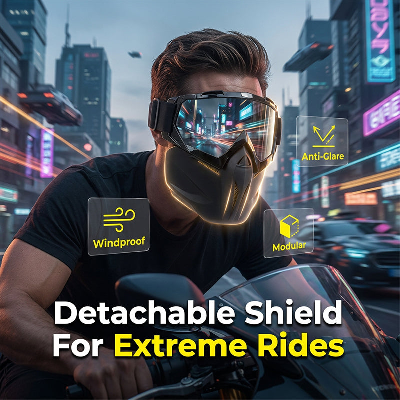 All-Around Protective Face Shield with Removable Goggles