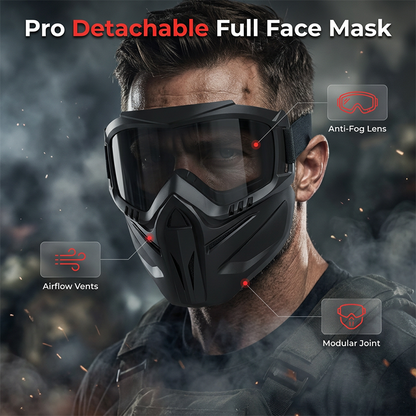 All-Around Protective Face Shield with Removable Goggles