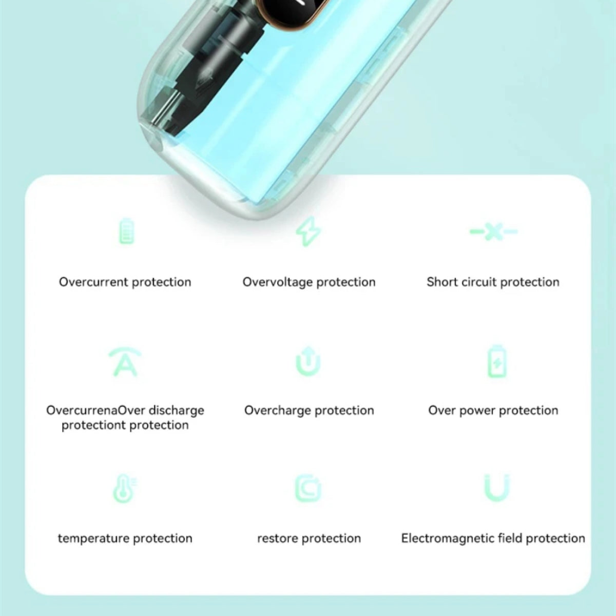 High-Capacity Portable Charger with LED Indicator and Rapid Charge