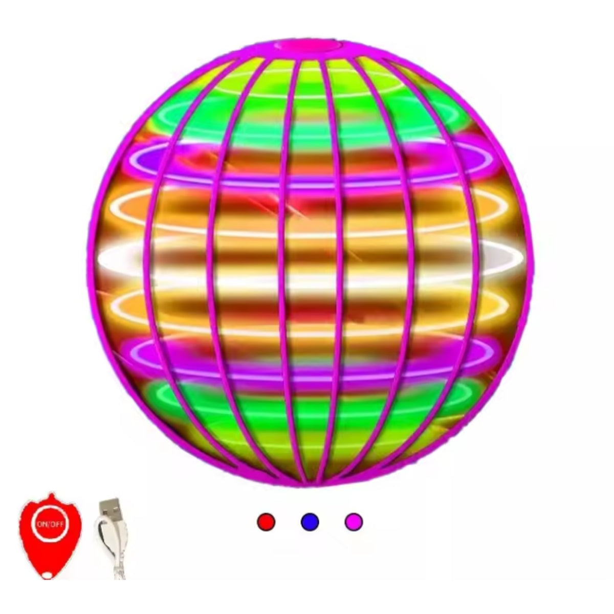 Handheld Flying Disc with LED Lights and Boomerang Flight