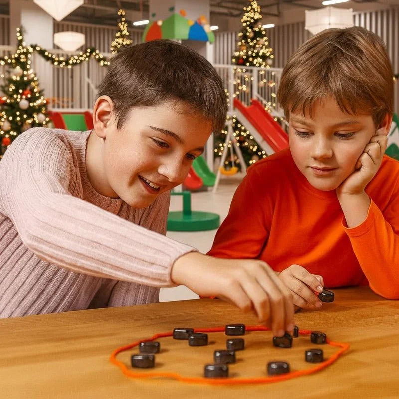 Portable Magnetic Chess Set with Foldable Board for Travel