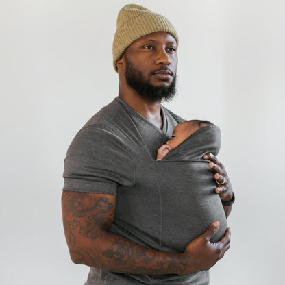 Comfortable Babywearing Tee with Secure Pouch for Newborns
