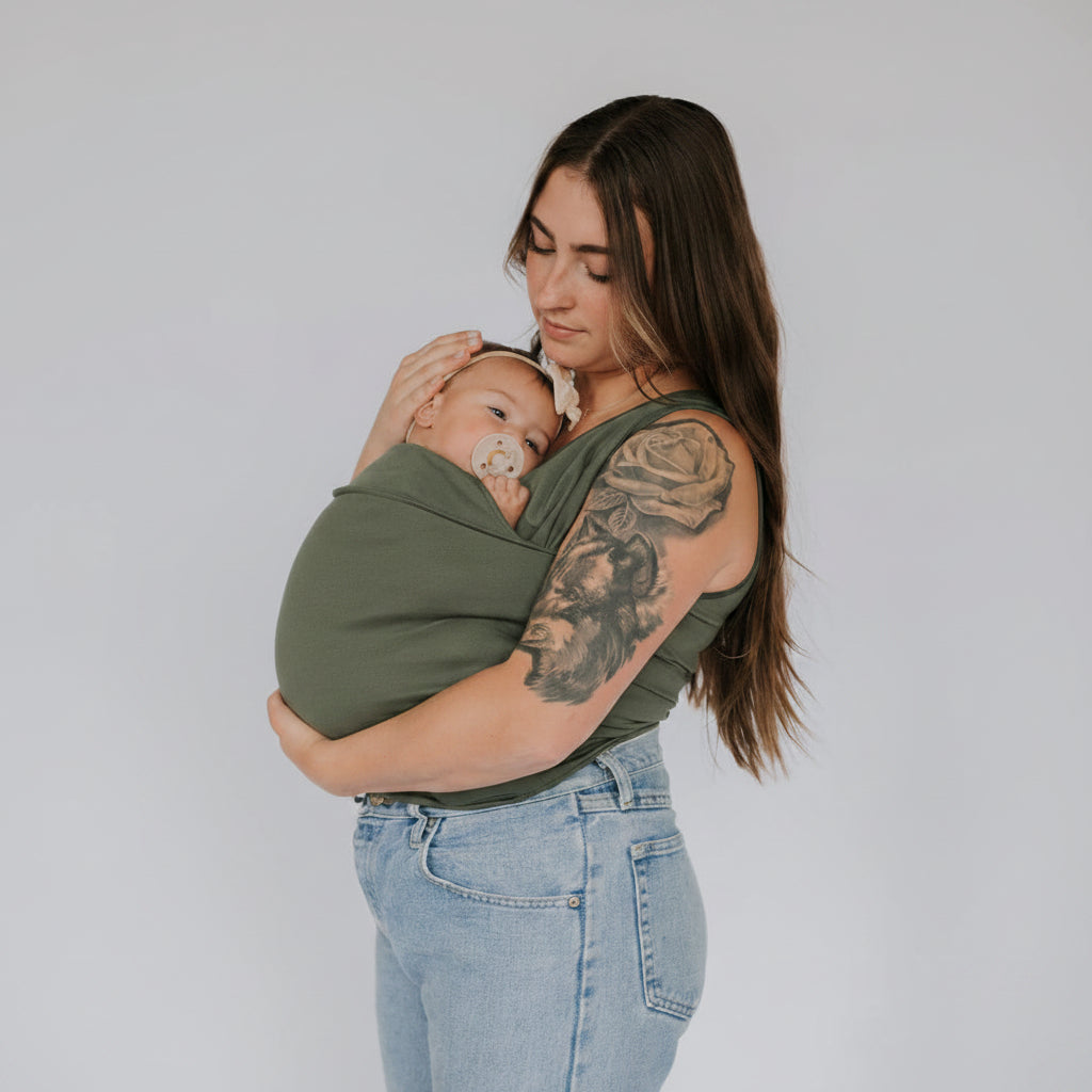 Comfortable Babywearing Tee with Secure Pouch for Newborns