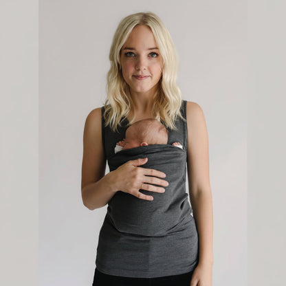 Comfortable Babywearing Tee with Secure Pouch for Newborns