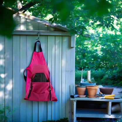 Durable Gardening Apron with Adjustable Straps and Pockets