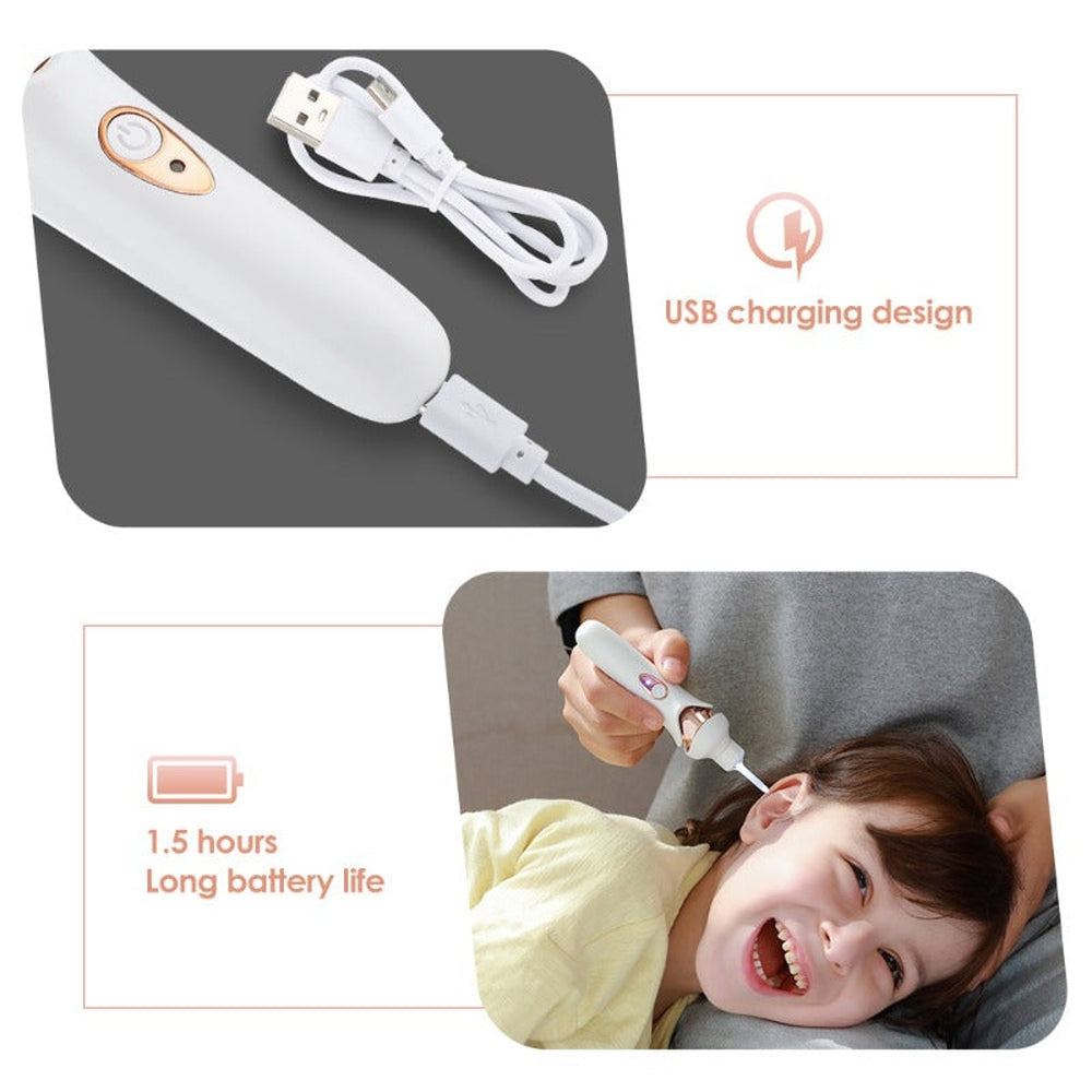 Rechargeable Ear Cleaner with LED Light and Soft Tips