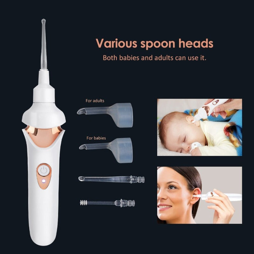 Rechargeable Ear Cleaner with LED Light and Soft Tips