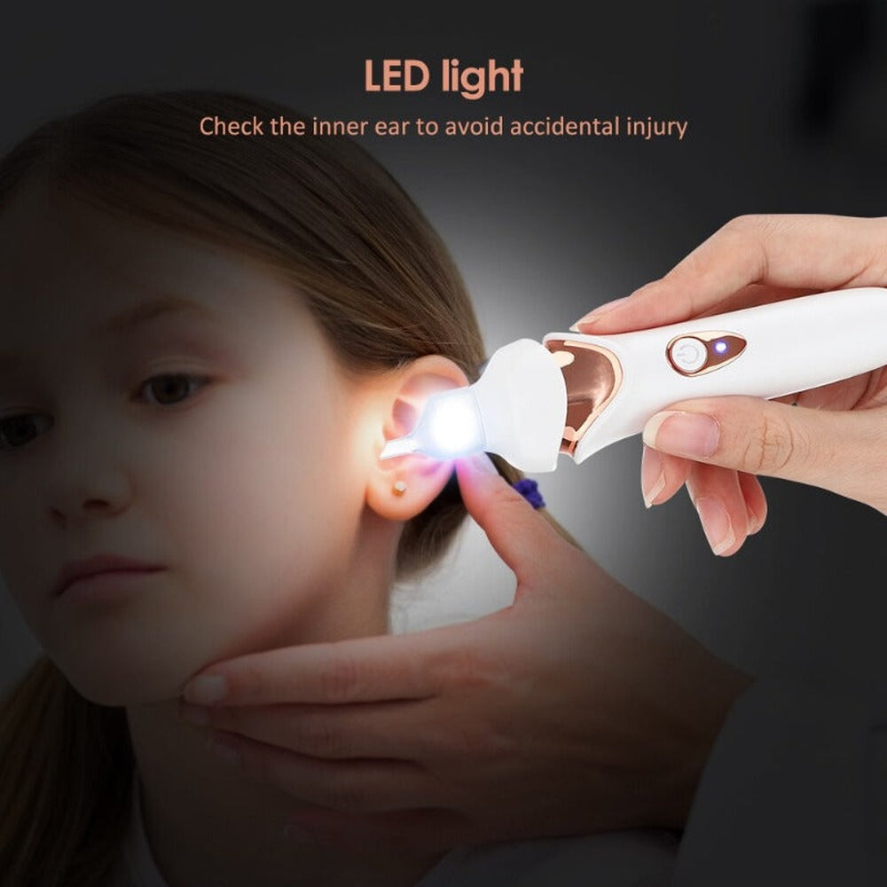 Rechargeable Ear Cleaner with LED Light and Soft Tips