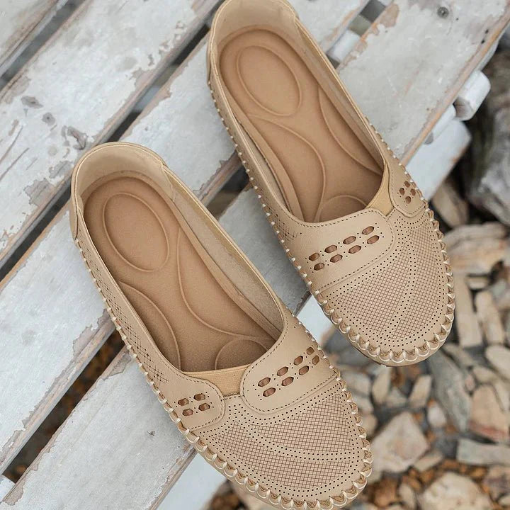 Breathable Slip-On Loafers with Flat Sole Comfort