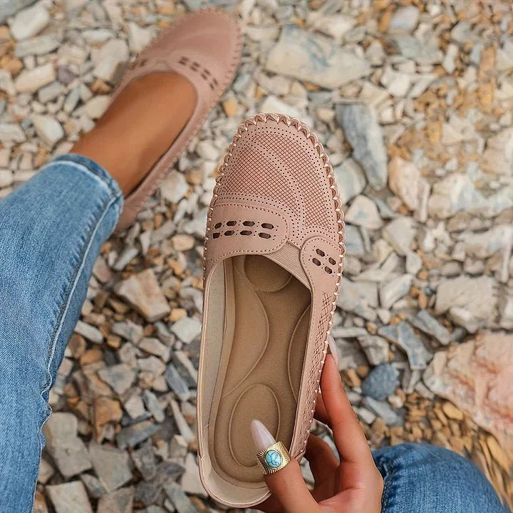 Breathable Slip-On Loafers with Flat Sole Comfort