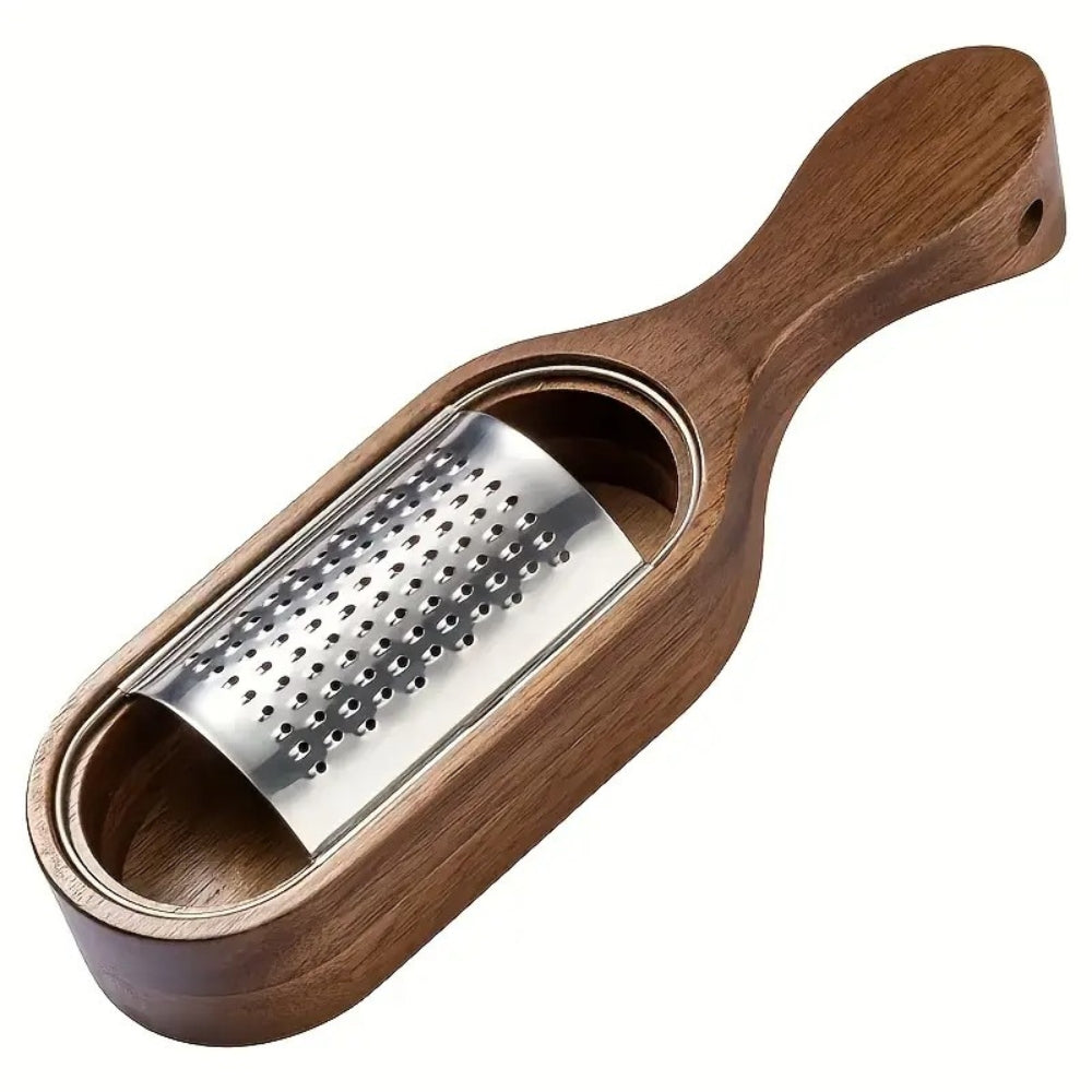 Premium Cheese Grater with Stylish Wood Handle for Effortless Grating