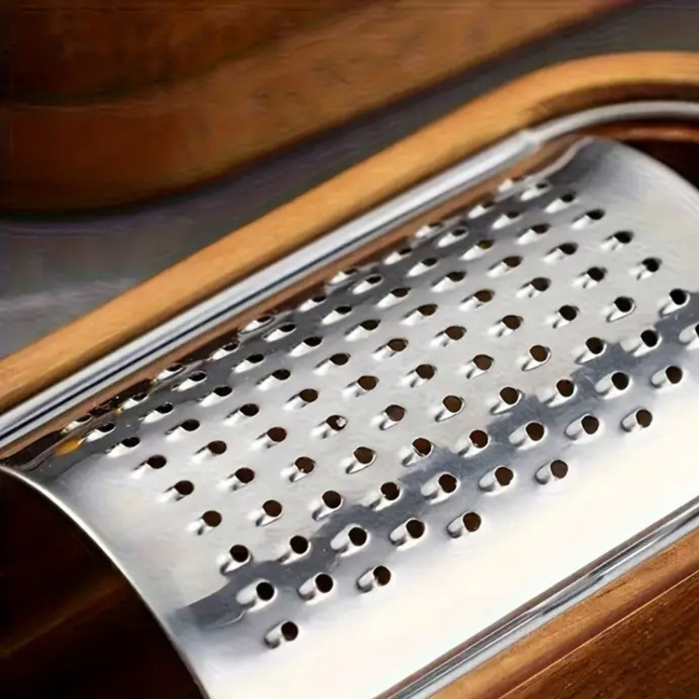 Premium Cheese Grater with Stylish Wood Handle for Effortless Grating