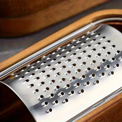 Premium Cheese Grater with Stylish Wood Handle for Effortless Grating